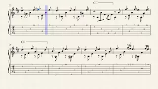 Etude n°17 op.35 - Fernando Sor (1778 - 1839) Tablature