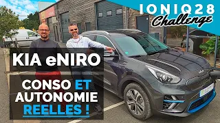 Essai conso Kia eNiro : comment se classe le best seller de Kia ? (Ioniq 28 challenge)