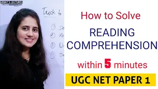 How to solve Reading Comprehension within 5 minutes | UGC NET Paper1