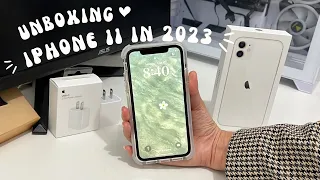 iPhone 11 unboxing in 2024 | Camera test | Accessories | Aesthetic| iphone 11 unboxing|​⁠@jamslvdr