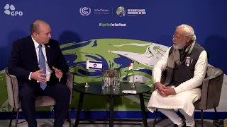 ראש הממשלה נפתלי בנט נפגש עם ראש ממשלת הודו נרנדרה מודי בוועידת האו"ם לשינוי אקלים