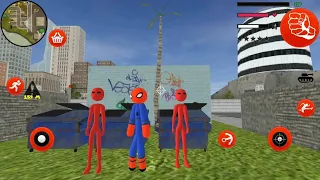 Amazing Spider Stickman Rope Hero Gangstar Crime Simulator | Android/iOS | Gameplay | HD