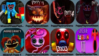 Garten Of Banban 7 Update Mod, Poppy Minecraft, Poppy 4 Steam, Poppy 4 Demo, Poppy 3 Steam, PoppyMob