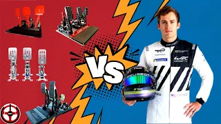 A WEC driver gives his opinion on 4 SimRacing pedal sets (His choice will surprise you!)