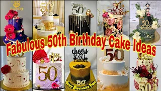 Fabulous 50th Birthday Cake Design Ideas 2022/Birthday Cake Design/Golden Jubilee Cake/Cake Design