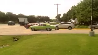 Badass Chevelle wrecks! Leaving car show, gets sideways and lost control.