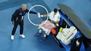 Novak Djokovic is caught in another controversy as video of Djokovic getting label attached to drink