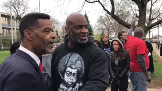 Flint City Councilman in face-to-face argument with protestors