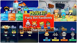 Warioware Move it! - Party Mode But Randomly Pick Characters & All Microgames! [4 Player] - Switch