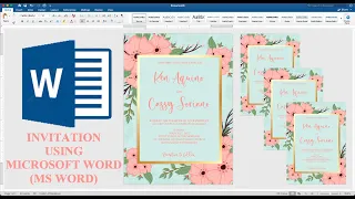 PEACH AND MINT GREEN | How to make WEDDING INVITATION in Microsoft Word (MS Word) | Cassy Soriano