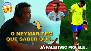 🚨RONALDO FENÔMENO REVELA CONSELHO QUE DEU PARA NEYMAR EVITAR LESÕES.  E COMPAROU ELE COM MESSI!