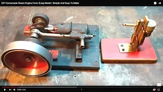 DIY Homemade Steam Engine From Scrap Metal / Simple And Easy To Make