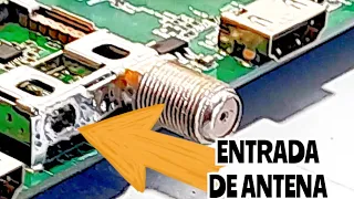 entrada de antena rota  como reparar entrada de antena arrancada en un TV smart o sintonizador