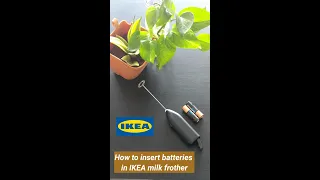 Quick and easy way to insert batteries in IKEA milk frother #ikea #milkfrother
