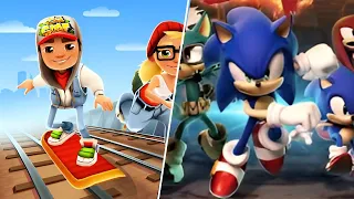 Saatisfying Mobile Games ... Subway Surf | Sonic Forces - Gameplay Android  - NEW APK UPDATE.