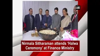 Nirmala Sitharaman attends ‘Halwa Ceremony’ at Finance Ministry