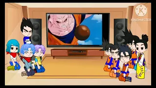 DBS Characters react to Vegito and SSJ3 Goku vs Majin Vegeta