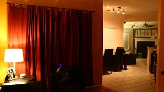 My WINK Home - Demo at Night - Light on off and dimmer controling 14 devices
