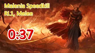 Malenia, Blade of Miquella in 37 seconds (RL1 Melee + pot)