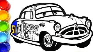 How to draw Doc Hudson Hornet CARS 3 painting for kids drawing coloring pages Tim Tim TV