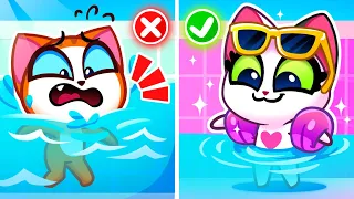 Safety Rules in the Swimming Pool 🌊 Stories for Kids by Purr Purr 😻