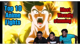 Top 10 Visually Stunning Anime Fights Vol 1 | Best Anime Fights | Reaction | Top 10 Anime Fights