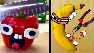 Different Ways to Kill Alphabet  FOOD Lore With Different Variations Alphabet Lore in REAL LIFE