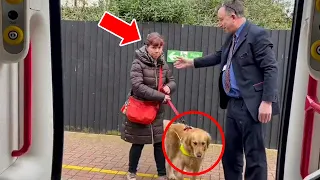 Strange Man Approaches Woman at Bus Station -- Her Retired Police Dog Does Something Shocking