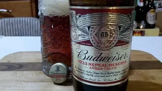 Budweiser 1933 Repeal Reserve Amber Lager (6.1% ABV) DJs BrewTube Beer Review #1085