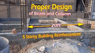 5 Storey Beam and Column Reinforcement Design Practically | Civil Site Visit Video |