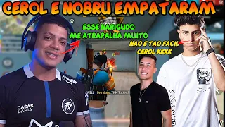 🤩CEROL E NOBRU EMPATARAM E ELE FICOU MUITO BRAVO NA RANQUEADA APOSTADA🤣ft LEVEL UP E HUDSON🤩