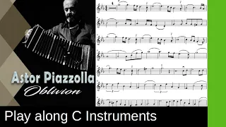 Astor Piazzolla - 'Oblivion' (1982), C-Instrument Play along