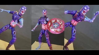 HOMEMADE ZOMBIE CAPTAIN AMERICA ACTION FIGURE| MARVELS WHAT IF (SCULPTED WITH EPOXY CLAY)