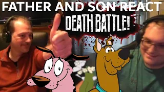 Father and Son React To DEATH BATTLE! Scooby Doo VS Courage the Cowardly Dog Reaction