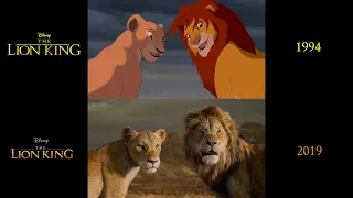 The Lion King (1994/2019) side-by-side comparison