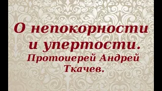 О непокорности и упертости. Протоиерей Андрей Ткачев.