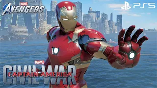 Marvel's Avengers - NEW MCU Iron Man Mark 46 Suit Gameplay 4K 60FPS (PlayStation 5)