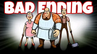 Bad Ending Scene - Grandpa And Granny House Escape Vs Grandpa Granny Two Nights Hunter Vs Mr. Dog