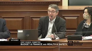 12/13/21 Special Called Joint Council Committees: Budget & Finance and Health & Safety