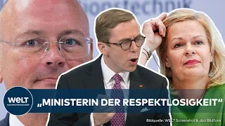 NANCY FAESER: "Ministerin der Respektlosigkeit!" Schwierige Lage im Innenausschuss! - Philipp Amthor