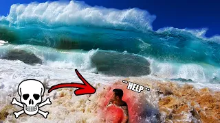 The Scariest Thing I've Ever Seen In Person!! (Massive Shore Break Waves)