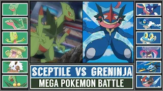 MEGA SCEPTILE vs ASH GRENINJA | Mega Starter Pokémon Battle