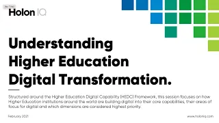 Understanding Digital Transformation in Higher Education - Webinar 1