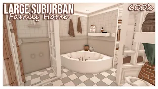 ROBLOX | Bloxburg: 600K Large Suburban Family Home Speedbuild | INTERIOR | Ellvoi