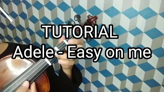 Tutorial Adele - easy on me (violin lesson)