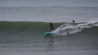 Surfing Crowded Sunset Point, Los Angeles