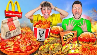 Eating the SPICIEST FOOD From Every Fast Food Restaurant!