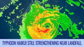 Typhoon Haikui strengthening near landfall in Taiwan - September 3, 2023
