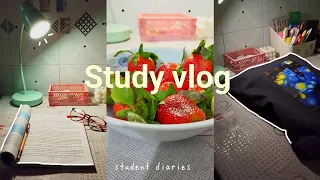 STUDY VLOG🍓studing,study tips,ramadan preparation etc