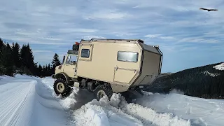 CAMPING ON A SNOW-COVERED HILL